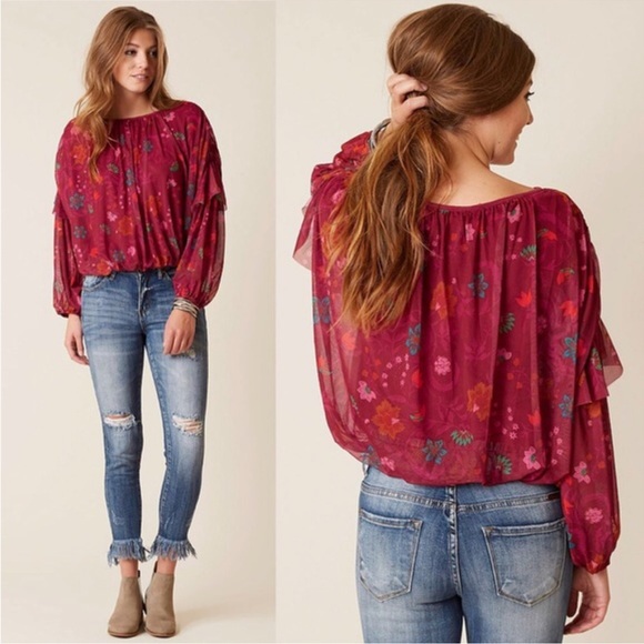 Free People Wildflower Blouse Small - Picture 2 of 6